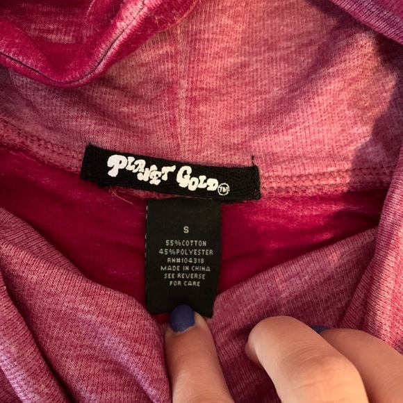 Planet Gold maroon Cowl Neck Hoodie | Women’s S - Picture 3 of 4